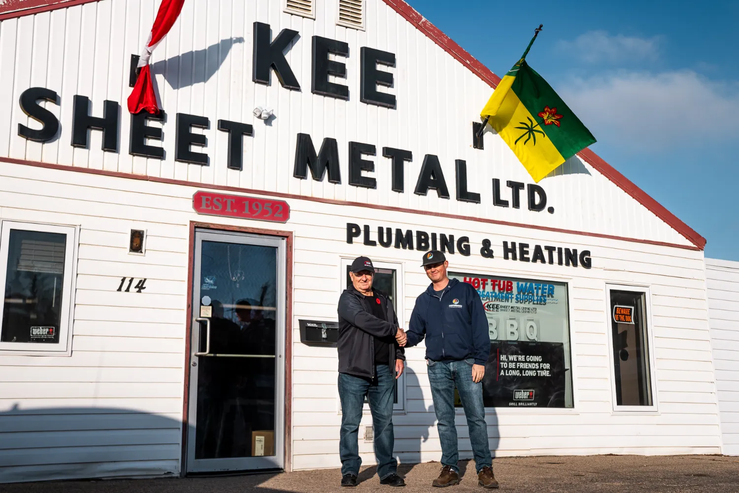 Front view of the store Front view of the store